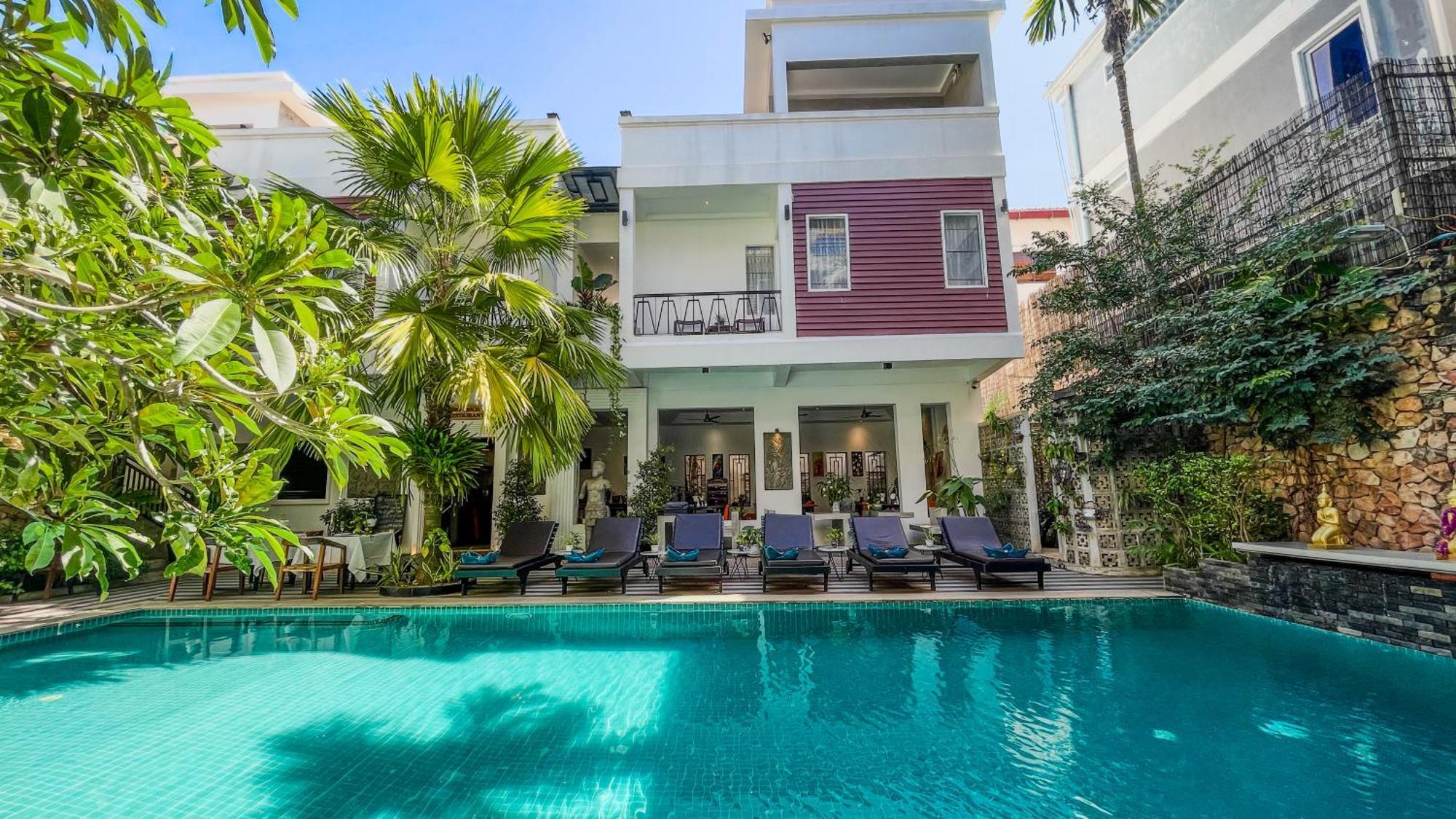 Boutique Indochine D'Angkor Hotel Siem Reap Bagian luar foto