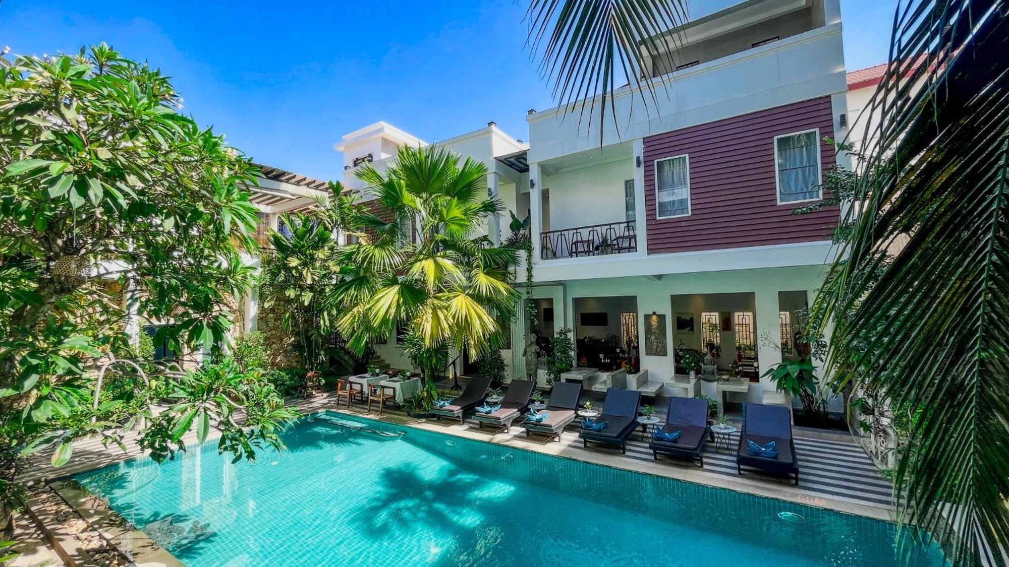 Boutique Indochine D'Angkor Hotel Siem Reap Bagian luar foto