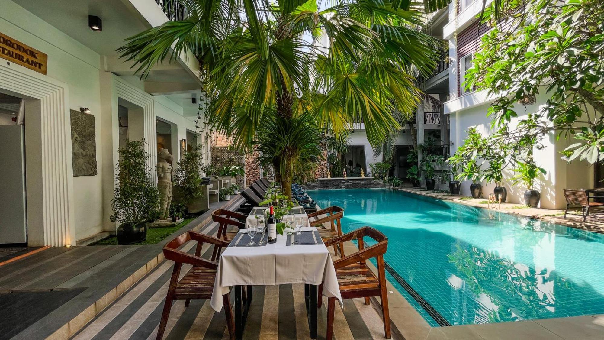 Boutique Indochine D'Angkor Hotel Siem Reap Bagian luar foto