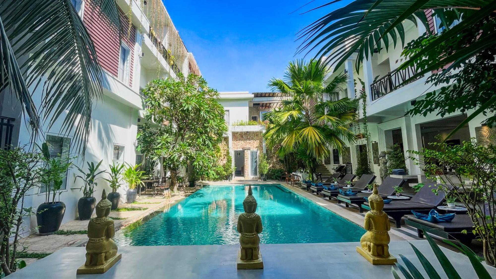 Boutique Indochine D'Angkor Hotel Siem Reap Bagian luar foto