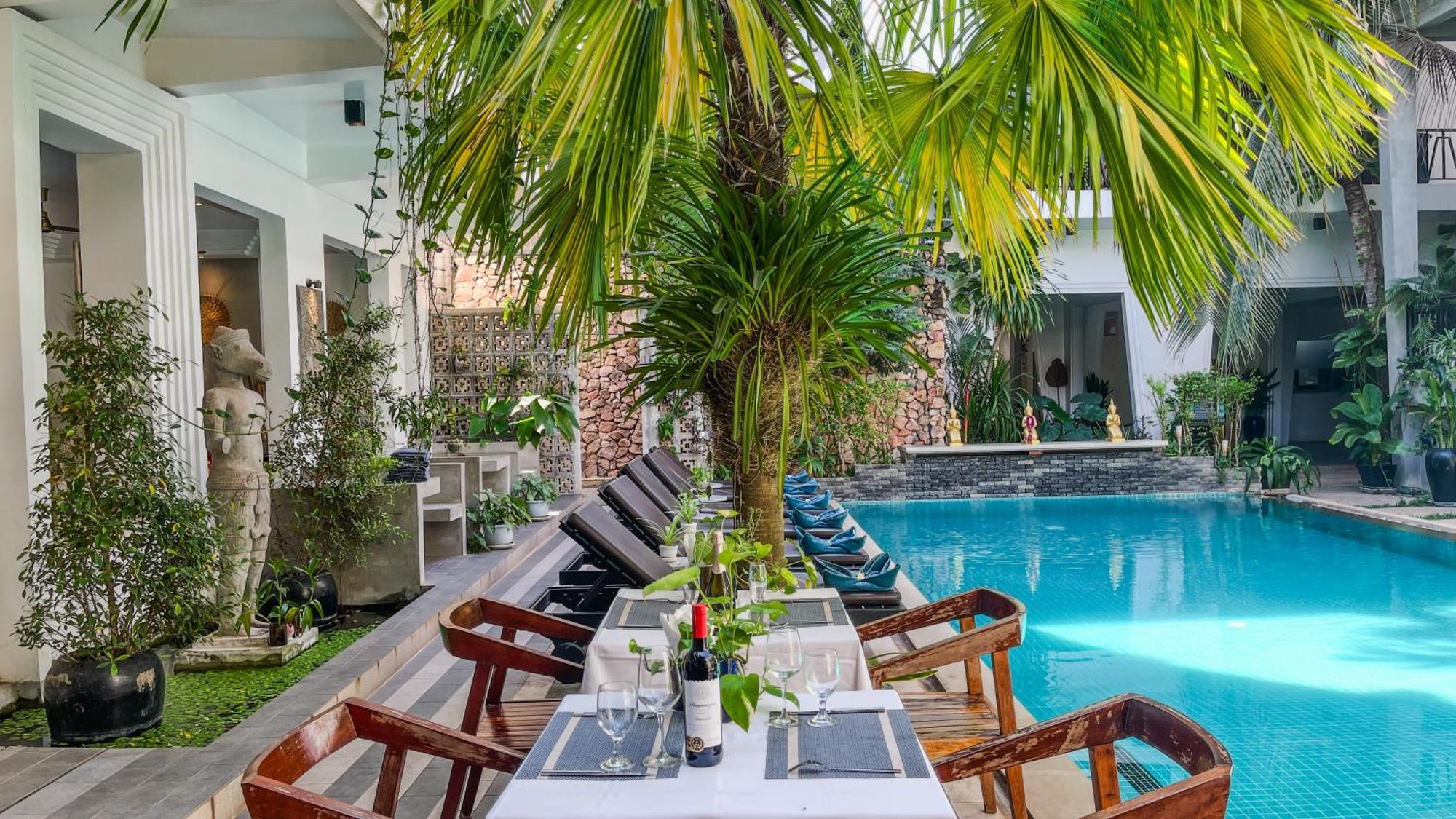Boutique Indochine D'Angkor Hotel Siem Reap Bagian luar foto