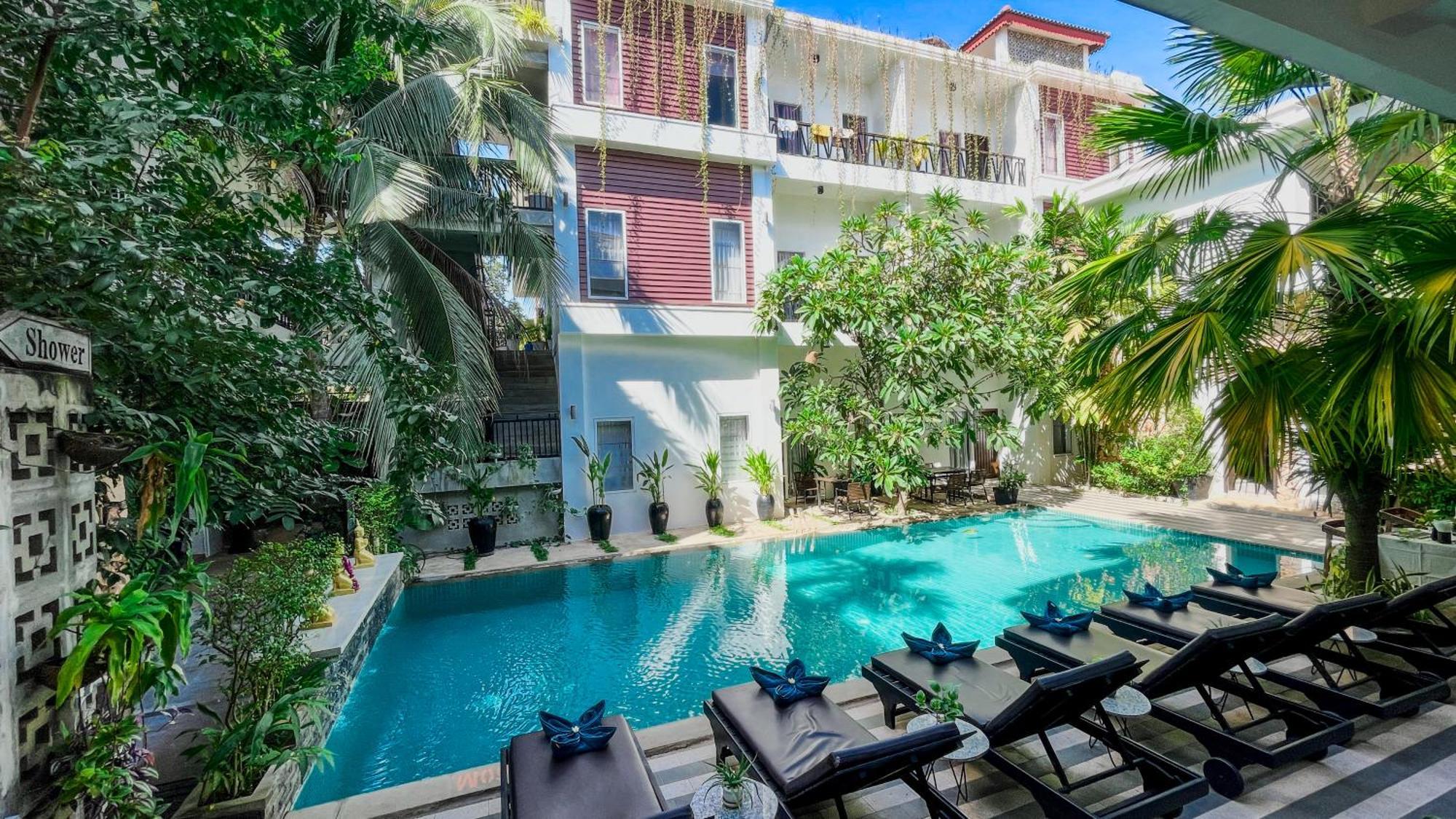 Boutique Indochine D'Angkor Hotel Siem Reap Bagian luar foto